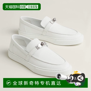 1h 可退超安心！欧洲直邮正品保障，爱马仕男士白色小牛皮休闲运动鞋魅力来袭